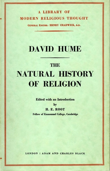 Cover of The Natural History of Religion by David Hume Edited by H. E. Root